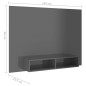 vidaXL Mobile TV a Muro Grigio Lucido 135x23,5x90 cm in Truciolato vidaXL Mobile TV a Muro Grigio Lucido 135x23,5x90 cm in Truciolato