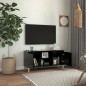 vidaXL Comodino con Gambe in Legno Massello Nero 103,5x30x50 cm vidaXL Comodino con Gambe in Legno Massello Nero 103,5x30x50 cm