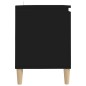 vidaXL Comodino con Gambe in Legno Massello Nero 103,5x30x50 cm vidaXL Comodino con Gambe in Legno Massello Nero 103,5x30x50 cm