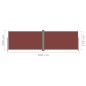Tenda da Sole Laterale Retrattile Marrone 180x600 cm Tenda da Sole Laterale Retrattile Marrone 180x600 cm