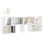 vidaXL Mobile Porta TV Bianco Lucido 104x30x52 cm in Legno Multistrato vidaXL Mobile Porta TV Bianco Lucido 104x30x52 cm in Legno Multistrato
