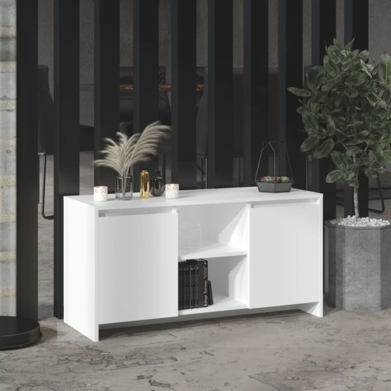 vidaXL Mobile Porta TV Bianco 102x37,5x52,5 cm in Truciolato vidaXL Mobile Porta TV Bianco 102x37,5x52,5 cm in Truciolato
