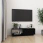 vidaXL Mobile Porta TV Nero 110x30x33,5 cm in Legno Massello di Pino vidaXL Mobile Porta TV Nero 110x30x33,5 cm in Legno Massello di Pino