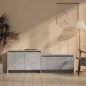 vidaXL Mobile TV Grigio Cemento 146,5x35x50 cm in Truciolato vidaXL Mobile TV Grigio Cemento 146,5x35x50 cm in Truciolato
