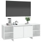 vidaXL Mobile Porta TV Bianco 130x35x50 cm in Truciolato