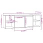 vidaXL Mobile Porta TV Bianco 130x35x50 cm in Truciolato