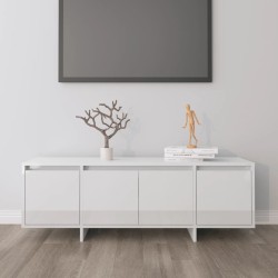 vidaXL Mobile TV Bianco Lucido 120x30x40,5 cm in Truciolato