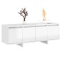vidaXL Mobile TV Bianco Lucido 120x30x40,5 cm in Truciolato vidaXL Mobile TV Bianco Lucido 120x30x40,5 cm in Truciolato