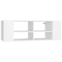 vidaXL Armadietto TV da Parete Bianco 102x35x35cm in Legno Multistrato