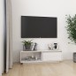 vidaXL Mobile Porta TV Bianco 110x30x33,5 cm in Legno Massello di Pino vidaXL Mobile Porta TV Bianco 110x30x33,5 cm in Legno Massello di Pino