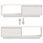 vidaXL Mobile Porta TV Bianco 110x30x33,5 cm in Legno Massello di Pino vidaXL Mobile Porta TV Bianco 110x30x33,5 cm in Legno Massello di Pino