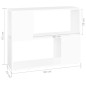 vidaXL Mobile TV Bianco 80x24x63 cm in Truciolato vidaXL Mobile TV Bianco 80x24x63 cm in Truciolato