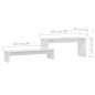 vidaXL Mobile Porta TV Bianco Lucido 180x30x43 cm in Truciolato vidaXL Mobile Porta TV Bianco Lucido 180x30x43 cm in Truciolato