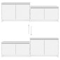 vidaXL Mobile TV Bianco 146,5x35x50 cm in Truciolato vidaXL Mobile TV Bianco 146,5x35x50 cm in Truciolato