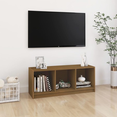 vidaXL Mobile Porta TV Marrone Miele 104x33x41 cm in Legno di Pino