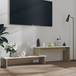 vidaXL Mobile Porta TV Bianco e Rovere Sonoma 180x30x43 cm Truciolato
