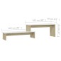 vidaXL Mobile Porta TV Bianco e Rovere Sonoma 180x30x43 cm Truciolato vidaXL Mobile Porta TV Bianco e Rovere Sonoma 180x30x43 cm Truciolato