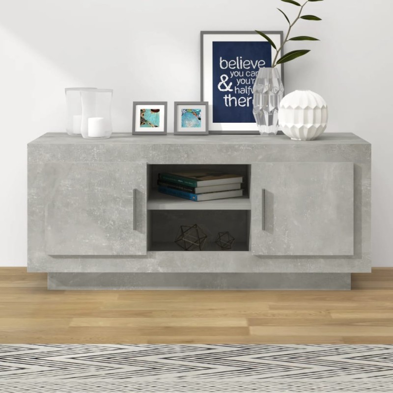 vidaXL Mobile Porta TV Grigio Cemento 102x35x45cm in Legno Multistrato vidaXL Mobile Porta TV Grigio Cemento 102x35x45cm in Legno Multistrato
