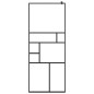 Parete Doccia Walk in Mensola Nera 80x195cm Vetro ESG Alluminio Parete Doccia Walk in Mensola Nera 80x195cm Vetro ESG Alluminio