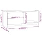 vidaXL Mobile TV Grigio Cemento 90x35x40 cm in Truciolato vidaXL Mobile TV Grigio Cemento 90x35x40 cm in Truciolato