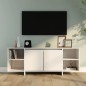 vidaXL Mobile TV Bianco Lucido 130x35x50 cm in Truciolato vidaXL Mobile TV Bianco Lucido 130x35x50 cm in Truciolato
