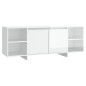 vidaXL Mobile TV Bianco Lucido 130x35x50 cm in Truciolato vidaXL Mobile TV Bianco Lucido 130x35x50 cm in Truciolato