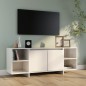 vidaXL Mobile TV Bianco Lucido 130x35x50 cm in Truciolato vidaXL Mobile TV Bianco Lucido 130x35x50 cm in Truciolato