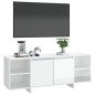 vidaXL Mobile TV Bianco Lucido 130x35x50 cm in Truciolato vidaXL Mobile TV Bianco Lucido 130x35x50 cm in Truciolato