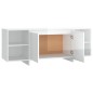 vidaXL Mobile TV Bianco Lucido 130x35x50 cm in Truciolato vidaXL Mobile TV Bianco Lucido 130x35x50 cm in Truciolato