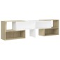 vidaXL Mobile TV Bianco e Rovere Sonoma 149x30x52 cm in Truciolato