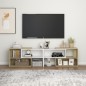 vidaXL Mobile TV Bianco e Rovere Sonoma 149x30x52 cm in Truciolato