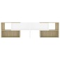 vidaXL Mobile TV Bianco e Rovere Sonoma 149x30x52 cm in Truciolato