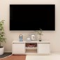 vidaXL Mobile Porta TV Bianco 110x30x40 cm in Legno Massello di Pino vidaXL Mobile Porta TV Bianco 110x30x40 cm in Legno Massello di Pino
