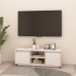 vidaXL Mobile Porta TV Bianco 110x30x40 cm in Legno Massello di Pino vidaXL Mobile Porta TV Bianco 110x30x40 cm in Legno Massello di Pino