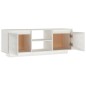 vidaXL Mobile Porta TV Bianco 110x30x40 cm in Legno Massello di Pino vidaXL Mobile Porta TV Bianco 110x30x40 cm in Legno Massello di Pino