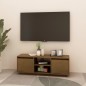 vidaXL Mobile Porta TV Marrone Miele 110x30x40 cm in Legno di Pino vidaXL Mobile Porta TV Marrone Miele 110x30x40 cm in Legno di Pino
