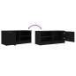 vidaXL Mobile Porta TV Nero 80x35x36,5 cm in Legno Multistrato vidaXL Mobile Porta TV Nero 80x35x36,5 cm in Legno Multistrato