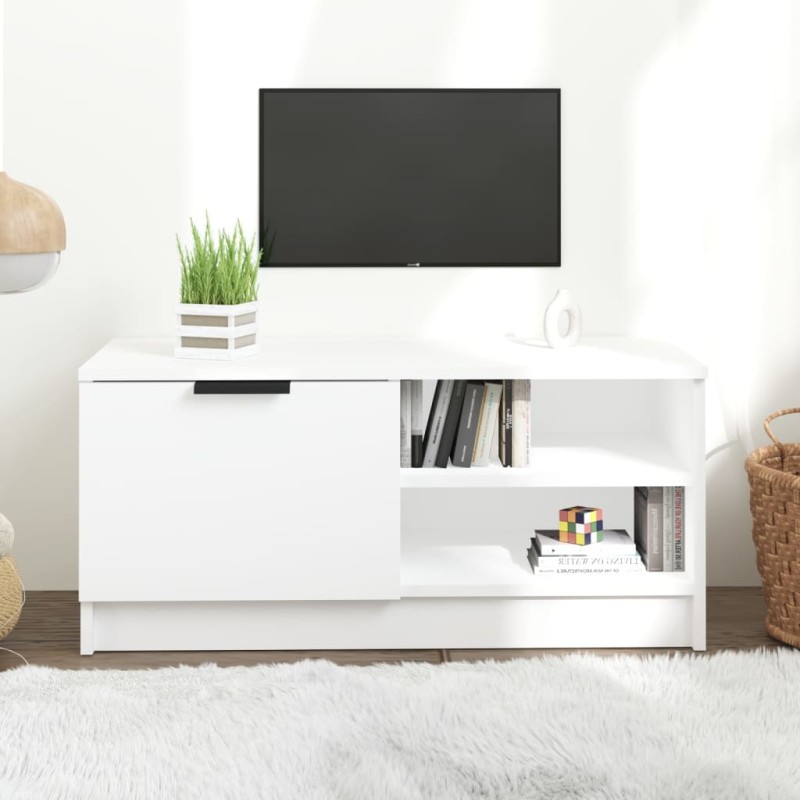 vidaXL Mobile Porta TV Bianco 80x35x36,5 cm in Legno Multistrato vidaXL Mobile Porta TV Bianco 80x35x36,5 cm in Legno Multistrato