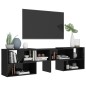 vidaXL Mobile TV Nero Lucido 149x30x52 cm in Truciolato vidaXL Mobile TV Nero Lucido 149x30x52 cm in Truciolato