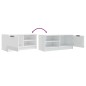 vidaXL Mobile Porta TV Bianco Lucido 80x35x45 cm in Legno Multistrato