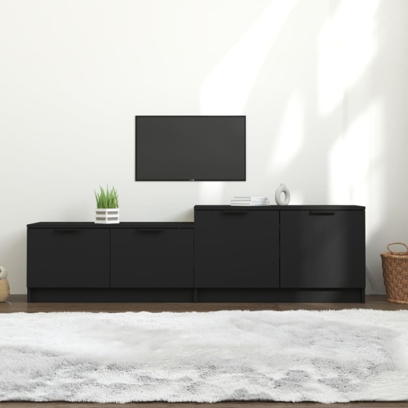 vidaXL Mobile Porta TV Nero 158,5x36x45 cm in Legno Multistrato vidaXL Mobile Porta TV Nero 158,5x36x45 cm in Legno Multistrato