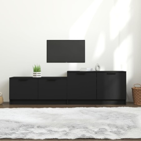 vidaXL Mobile Porta TV Nero 158,5x36x45 cm in Legno Multistrato