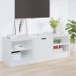vidaXL Mobile Porta TV Bianco Lucido 102x35,5x36,5cm Legno Multistrato vidaXL Mobile Porta TV Bianco Lucido 102x35,5x36,5cm Legno Multistrato