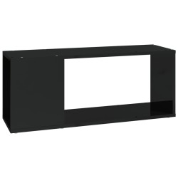 vidaXL Mobile Porta TV Nero Lucido 80x24x32 cm in Truciolato