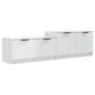 vidaXL Mobile Porta TV Bianco Lucido 158,5x36x45 cm Legno Multistrato vidaXL Mobile Porta TV Bianco Lucido 158,5x36x45 cm Legno Multistrato