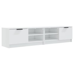 vidaXL Mobili Porta TV 2pz Bianco Lucido 80x35x45 cm Legno Multistrato