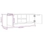 vidaXL Mobile Porta TV Nero 102x35x36,5 cm in Legno Multistrato