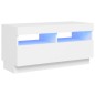 vidaXL Mobile Porta TV con Luci LED Bianco 80x35x40 cm vidaXL Mobile Porta TV con Luci LED Bianco 80x35x40 cm