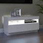 vidaXL Mobile Porta TV con Luci LED Bianco 80x35x40 cm vidaXL Mobile Porta TV con Luci LED Bianco 80x35x40 cm