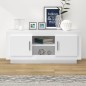 vidaXL Mobile Porta TV Bianco 102x35x45 cm in Legno Multistrato vidaXL Mobile Porta TV Bianco 102x35x45 cm in Legno Multistrato